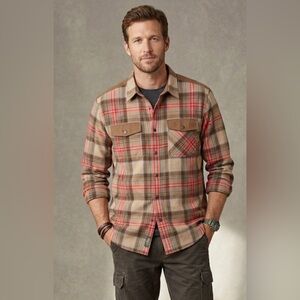 NWT L.L. Bean Untucked Flannel Shirt Scotch Plaid